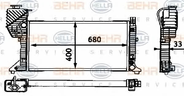 Behr-Hella 8MK 376 721-201 Радіатор охолодження двигуна 8MK376721201: Купити в Україні - Добра ціна на EXIST.UA!