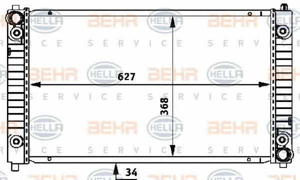 Behr-Hella 8MK 376 721-301 Радіатор охолодження двигуна 8MK376721301: Купити в Україні - Добра ціна на EXIST.UA!