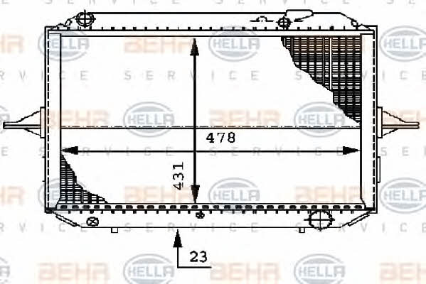 Behr-Hella 8MK 376 722-331 Радіатор охолодження двигуна 8MK376722331: Купити в Україні - Добра ціна на EXIST.UA!