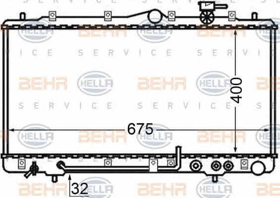 Behr-Hella 8MK 376 726-791 Радіатор охолодження двигуна 8MK376726791: Купити в Україні - Добра ціна на EXIST.UA!