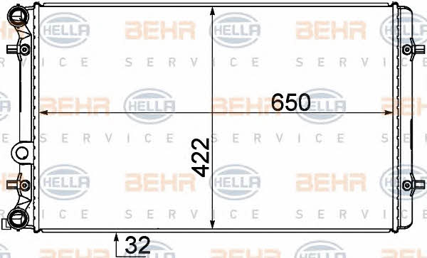 Behr-Hella 8MK 376 727-791 Радіатор охолодження двигуна 8MK376727791: Купити в Україні - Добра ціна на EXIST.UA!