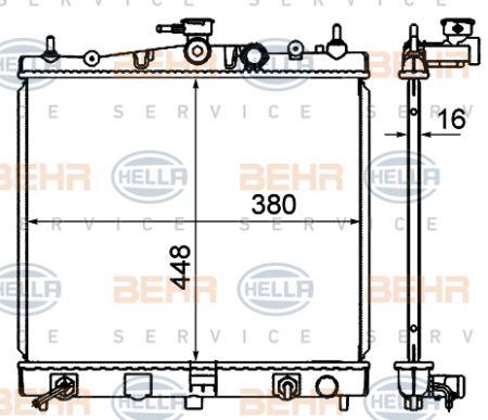 Behr-Hella 8MK 376 735-121 Радіатор охолодження двигуна 8MK376735121: Купити в Україні - Добра ціна на EXIST.UA!