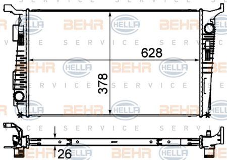 Behr-Hella 8MK 376 735-181 Радіатор охолодження двигуна 8MK376735181: Купити в Україні - Добра ціна на EXIST.UA!