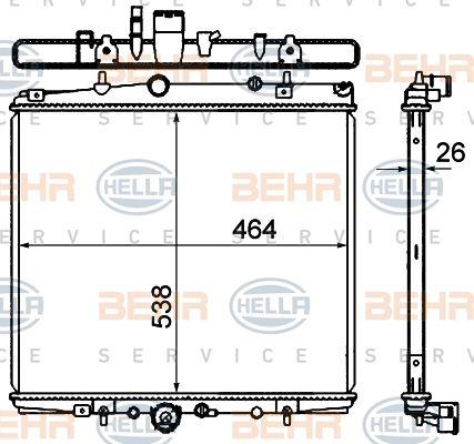 Behr-Hella 8MK 376 735-321 Радіатор охолодження двигуна 8MK376735321: Купити в Україні - Добра ціна на EXIST.UA!