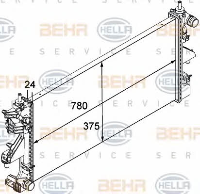 Behr-Hella 8MK 376 745-031 Радіатор охолодження двигуна 8MK376745031: Купити в Україні - Добра ціна на EXIST.UA!