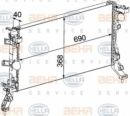 Behr-Hella 8MK 376 745-201 Радіатор охолодження двигуна 8MK376745201: Купити в Україні - Добра ціна на EXIST.UA!