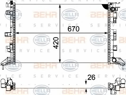 Behr-Hella 8MK 376 745-211 Радіатор охолодження двигуна 8MK376745211: Купити в Україні - Добра ціна на EXIST.UA!