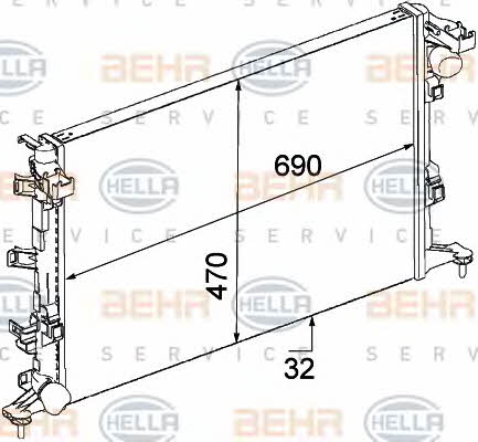 Behr-Hella 8MK 376 745-711 Радіатор охолодження двигуна 8MK376745711: Купити в Україні - Добра ціна на EXIST.UA!