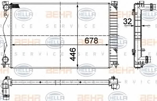 Behr-Hella 8MK 376 749-431 Радіатор охолодження двигуна 8MK376749431: Купити в Україні - Добра ціна на EXIST.UA!