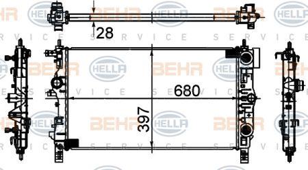 Behr-Hella 8MK 376 749-861 Радіатор охолодження двигуна 8MK376749861: Купити в Україні - Добра ціна на EXIST.UA!