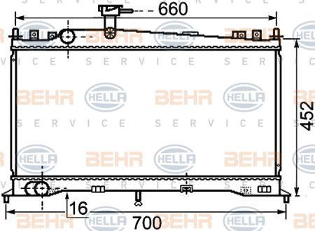 Behr-Hella 8MK 376 750-261 Радіатор охолодження двигуна 8MK376750261: Приваблива ціна - Купити в Україні на EXIST.UA!