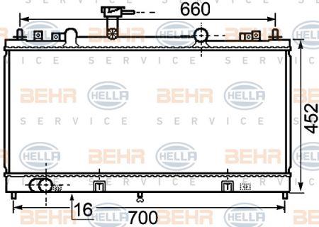 Behr-Hella 8MK 376 750-281 Радіатор охолодження двигуна 8MK376750281: Купити в Україні - Добра ціна на EXIST.UA!