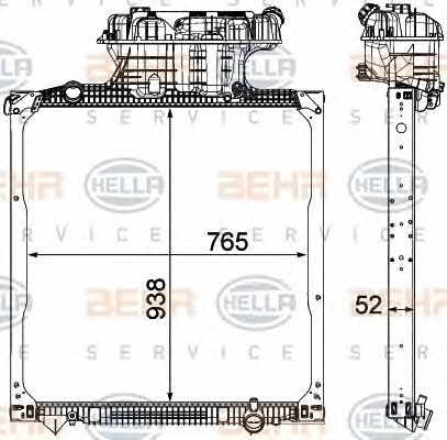 Behr-Hella 8MK 376 750-541 Радіатор охолодження двигуна 8MK376750541: Купити в Україні - Добра ціна на EXIST.UA!