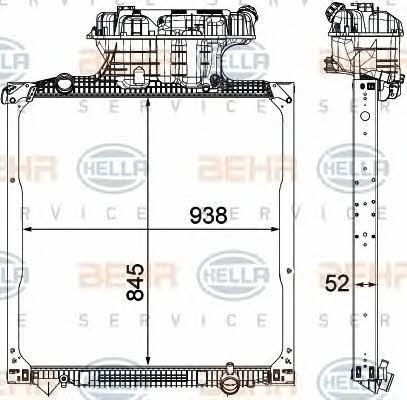 Behr-Hella 8MK 376 750-551 Радіатор охолодження двигуна 8MK376750551: Купити в Україні - Добра ціна на EXIST.UA!