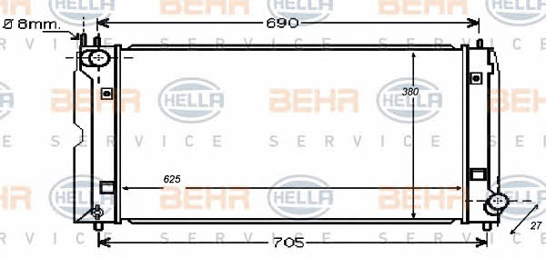 Behr-Hella 8MK 376 753-731 Радіатор охолодження двигуна 8MK376753731: Купити в Україні - Добра ціна на EXIST.UA!
