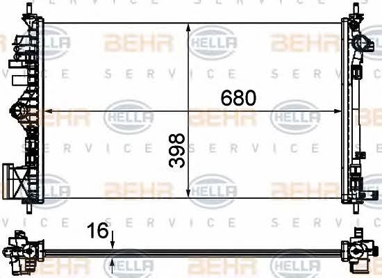 Behr-Hella 8MK 376 754-301 Радіатор охолодження двигуна 8MK376754301: Купити в Україні - Добра ціна на EXIST.UA!