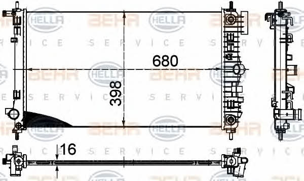 Behr-Hella 8MK 376 754-311 Радіатор охолодження двигуна 8MK376754311: Купити в Україні - Добра ціна на EXIST.UA!