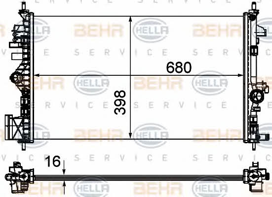 Behr-Hella 8MK 376 754-321 Радіатор охолодження двигуна 8MK376754321: Приваблива ціна - Купити в Україні на EXIST.UA!