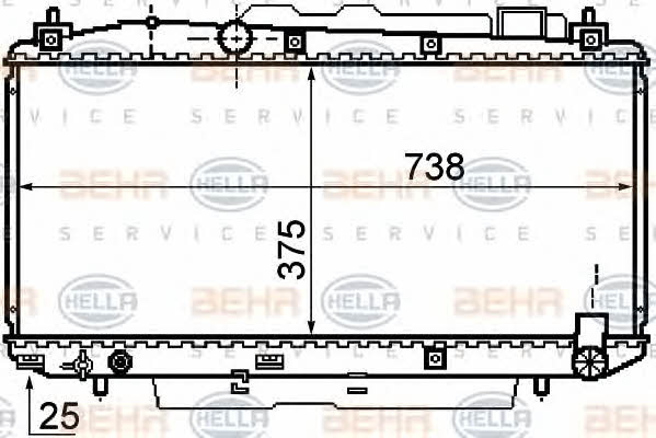 Behr-Hella 8MK 376 755-791 Радіатор охолодження двигуна 8MK376755791: Купити в Україні - Добра ціна на EXIST.UA!