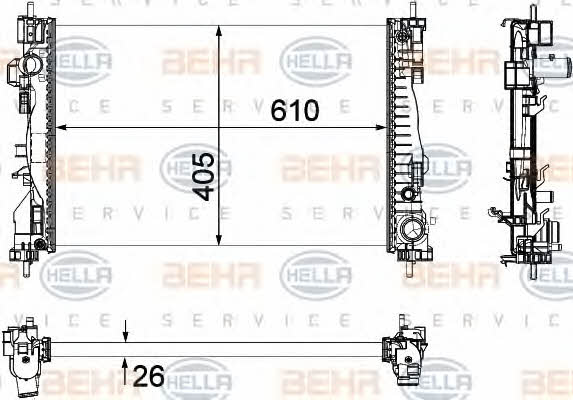 Behr-Hella 8MK 376 756-241 Радіатор охолодження двигуна 8MK376756241: Купити в Україні - Добра ціна на EXIST.UA!