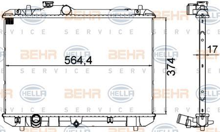 Behr-Hella 8MK 376 756-531 Радіатор охолодження двигуна 8MK376756531: Купити в Україні - Добра ціна на EXIST.UA!