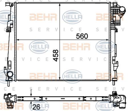 Behr-Hella 8MK 376 759-001 Радіатор охолодження двигуна 8MK376759001: Купити в Україні - Добра ціна на EXIST.UA!