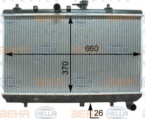 Behr-Hella 8MK 376 762-431 Радіатор охолодження двигуна 8MK376762431: Купити в Україні - Добра ціна на EXIST.UA!