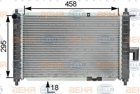 Радіатор охолодження двигуна Behr-Hella 8MK 376 762-521