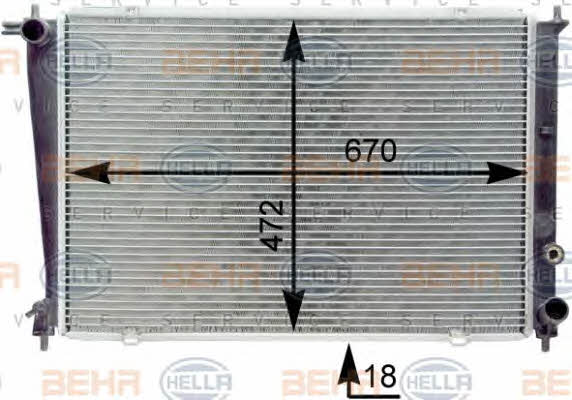 Behr-Hella 8MK 376 763-091 Радіатор охолодження двигуна 8MK376763091: Купити в Україні - Добра ціна на EXIST.UA!