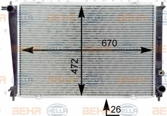 Behr-Hella 8MK 376 763-111 Радіатор охолодження двигуна 8MK376763111: Купити в Україні - Добра ціна на EXIST.UA!