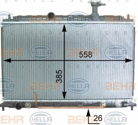 Behr-Hella 8MK 376 763-491 Радіатор охолодження двигуна 8MK376763491: Купити в Україні - Добра ціна на EXIST.UA!