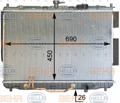 Behr-Hella 8MK 376 763-571 Радіатор охолодження двигуна 8MK376763571: Купити в Україні - Добра ціна на EXIST.UA!