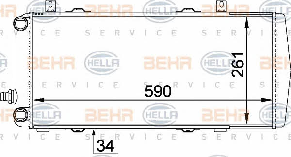 Behr-Hella 8MK 376 764-081 Радіатор охолодження двигуна 8MK376764081: Купити в Україні - Добра ціна на EXIST.UA!