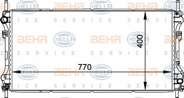 Behr-Hella 8MK 376 764-091 Радіатор охолодження двигуна 8MK376764091: Купити в Україні - Добра ціна на EXIST.UA!