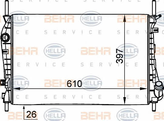 Behr-Hella 8MK 376 764-161 Радіатор охолодження двигуна 8MK376764161: Купити в Україні - Добра ціна на EXIST.UA!