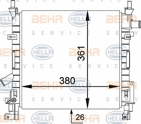 Behr-Hella 8MK 376 764-251 Радіатор охолодження двигуна 8MK376764251: Купити в Україні - Добра ціна на EXIST.UA!