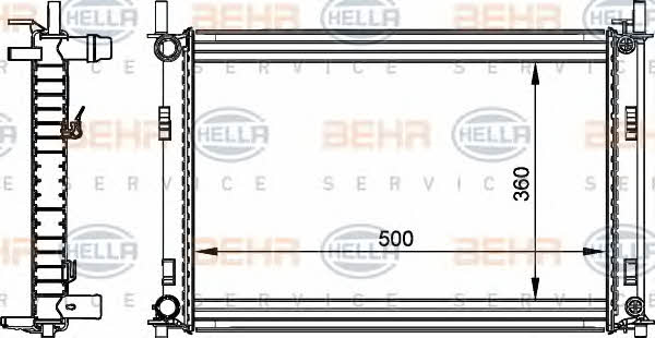 Behr-Hella 8MK 376 764-301 Радіатор охолодження двигуна 8MK376764301: Купити в Україні - Добра ціна на EXIST.UA!