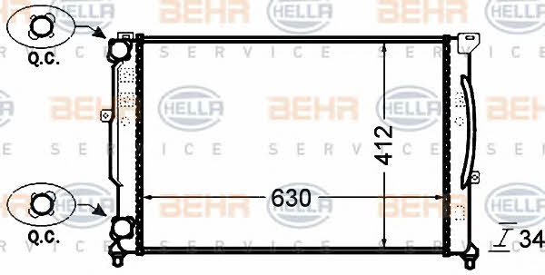 Behr-Hella 8MK 376 766-351 Радіатор охолодження двигуна 8MK376766351: Купити в Україні - Добра ціна на EXIST.UA!