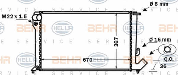 Behr-Hella 8MK 376 767-011 Радіатор охолодження двигуна 8MK376767011: Купити в Україні - Добра ціна на EXIST.UA!