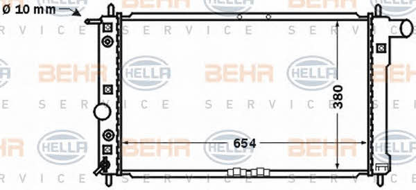 Behr-Hella 8MK 376 767-201 Радіатор охолодження двигуна 8MK376767201: Приваблива ціна - Купити в Україні на EXIST.UA!