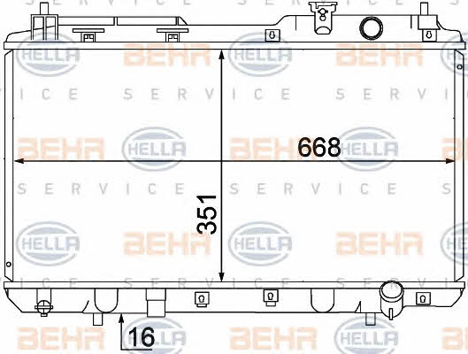 Behr-Hella 8MK 376 768-281 Радіатор охолодження двигуна 8MK376768281: Купити в Україні - Добра ціна на EXIST.UA!