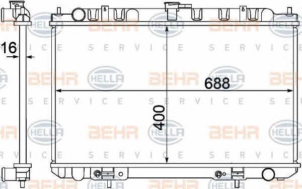 Behr-Hella 8MK 376 770-601 Радіатор охолодження двигуна 8MK376770601: Купити в Україні - Добра ціна на EXIST.UA!