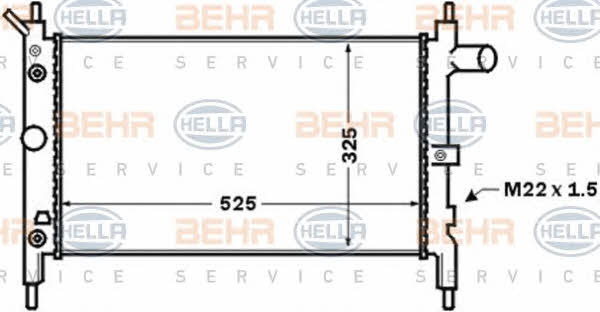 Радіатор охолодження двигуна Behr-Hella 8MK 376 771-051
