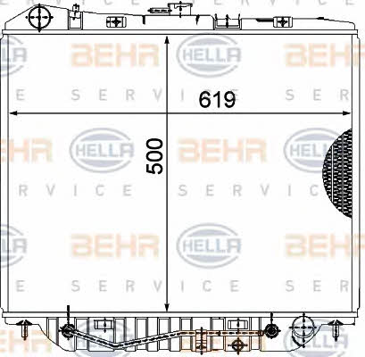 Behr-Hella 8MK 376 771-101 Радіатор охолодження двигуна 8MK376771101: Купити в Україні - Добра ціна на EXIST.UA!