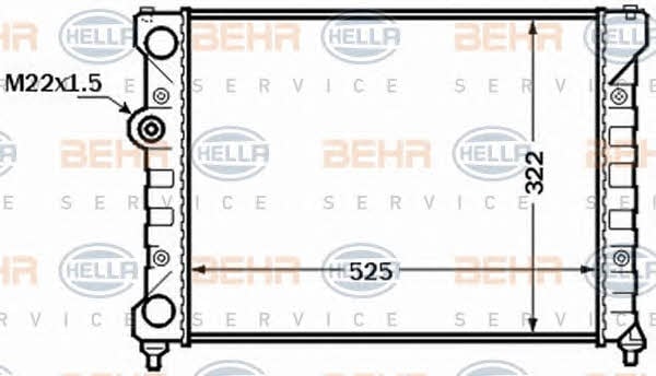 Behr-Hella 8MK 376 772-491 Радіатор охолодження двигуна 8MK376772491: Купити в Україні - Добра ціна на EXIST.UA!