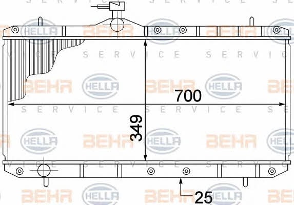Behr-Hella 8MK 376 773-021 Радіатор охолодження двигуна 8MK376773021: Купити в Україні - Добра ціна на EXIST.UA!