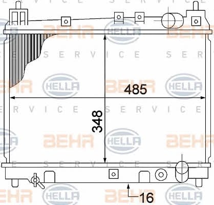 Behr-Hella 8MK 376 773-481 Радіатор охолодження двигуна 8MK376773481: Купити в Україні - Добра ціна на EXIST.UA!