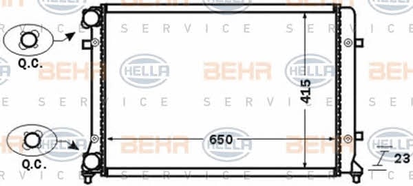 Behr-Hella 8MK 376 774-011 Радіатор охолодження двигуна 8MK376774011: Купити в Україні - Добра ціна на EXIST.UA!