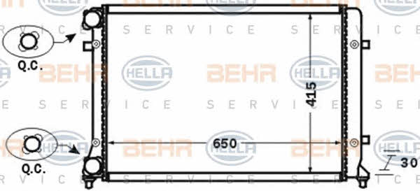 Behr-Hella 8MK 376 774-021 Радіатор охолодження двигуна 8MK376774021: Приваблива ціна - Купити в Україні на EXIST.UA!
