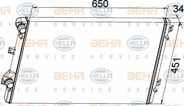 Behr-Hella 8MK 376 774-034 Радіатор охолодження двигуна 8MK376774034: Купити в Україні - Добра ціна на EXIST.UA!